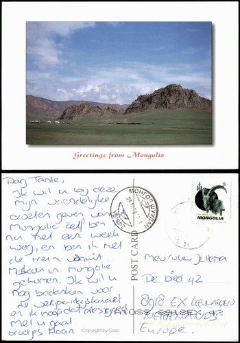 Postcard mongolei mongolia - .mongolei,