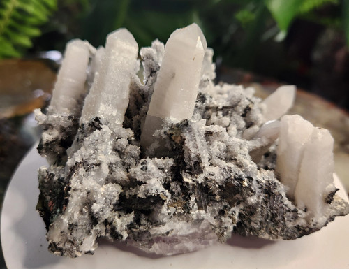 Candle quartz cluster with - cluster,