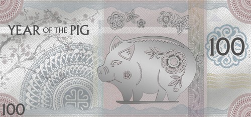 Lunar year the pig foil - lunar,