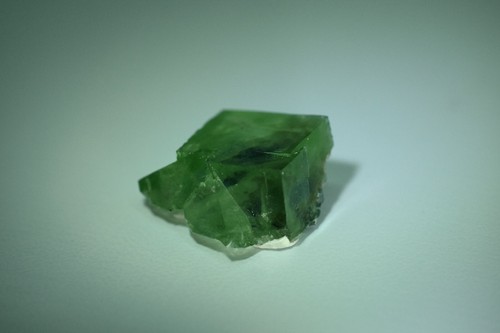 Natural green cubic fluorite - green,